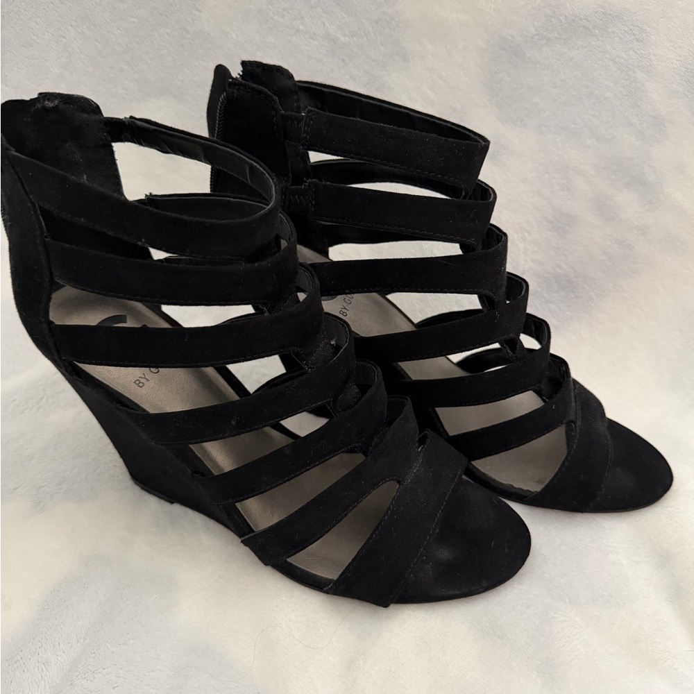 G by Guess Black Wedge Sandals